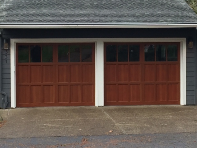 two single car garage doors Ridgefield Washington